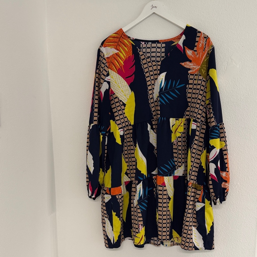 Colorful Patterned Women's Dress